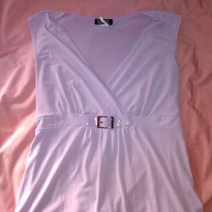 Lavender sleeveless blouse